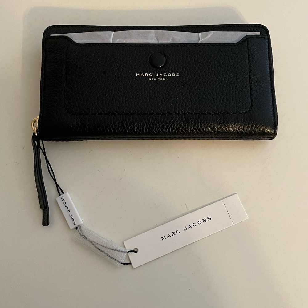 Marc Jacobs Standard Continental Leather Wallet Black